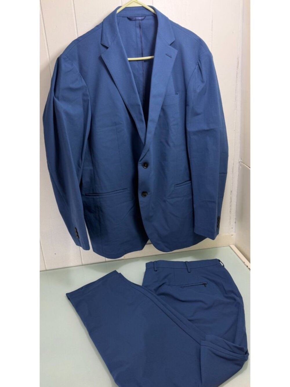 SENE 2 Piece Suit 50R Blazer Unconstructed Two Button Soho Flex Tech Pants 46X31